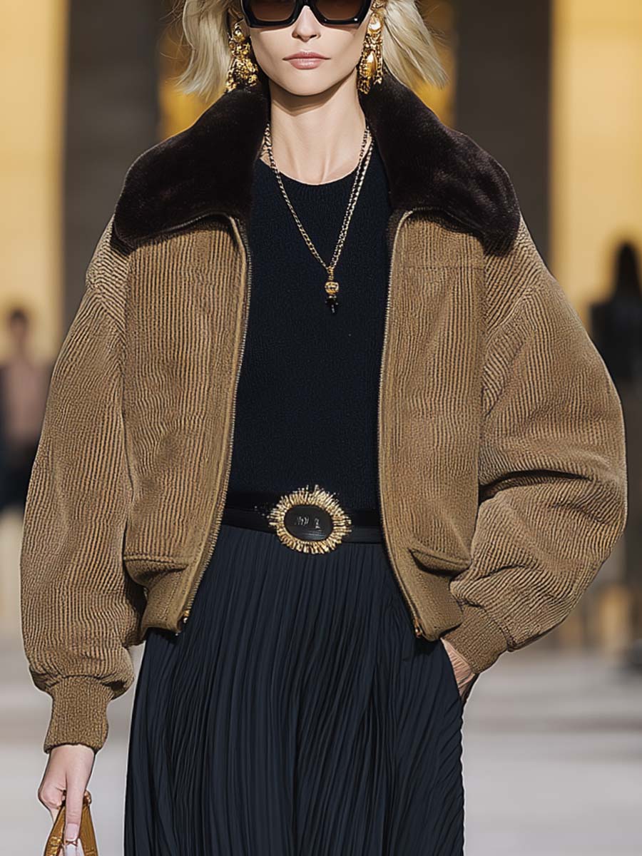 Oakly Fashion™ | Brown Corduroy Jacket