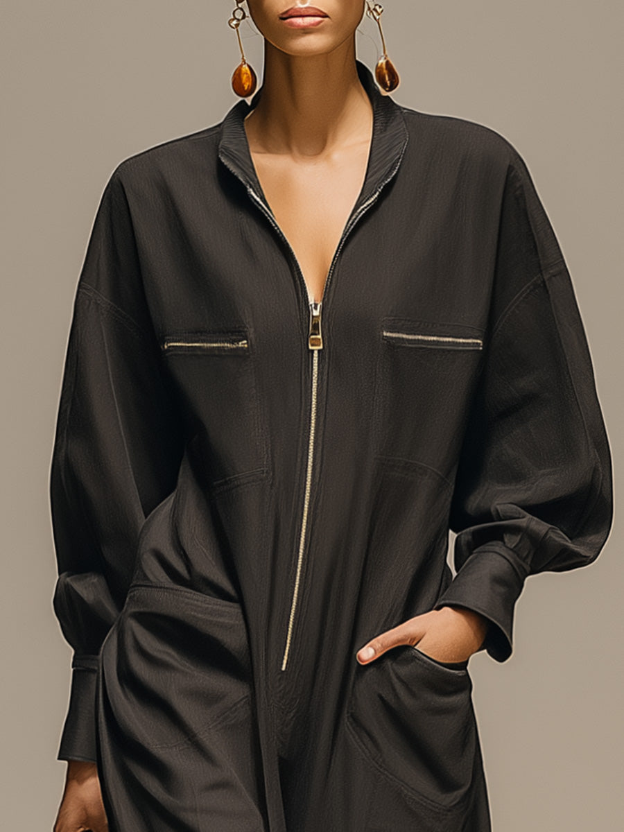Oakly Fashion™ |  Black Loose Jumpsuit