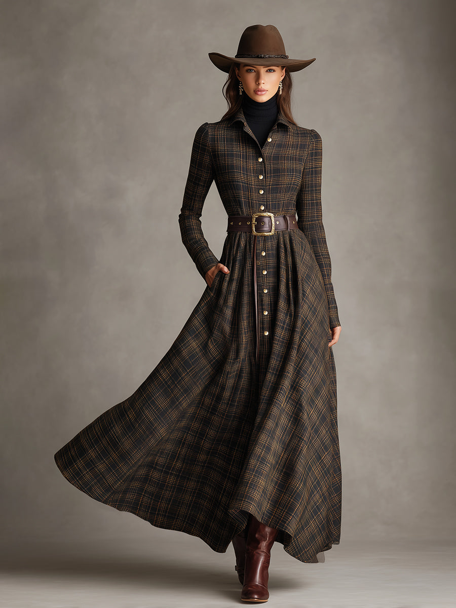 Oakly Fashion™ | Loose Plaid Maxi Dress