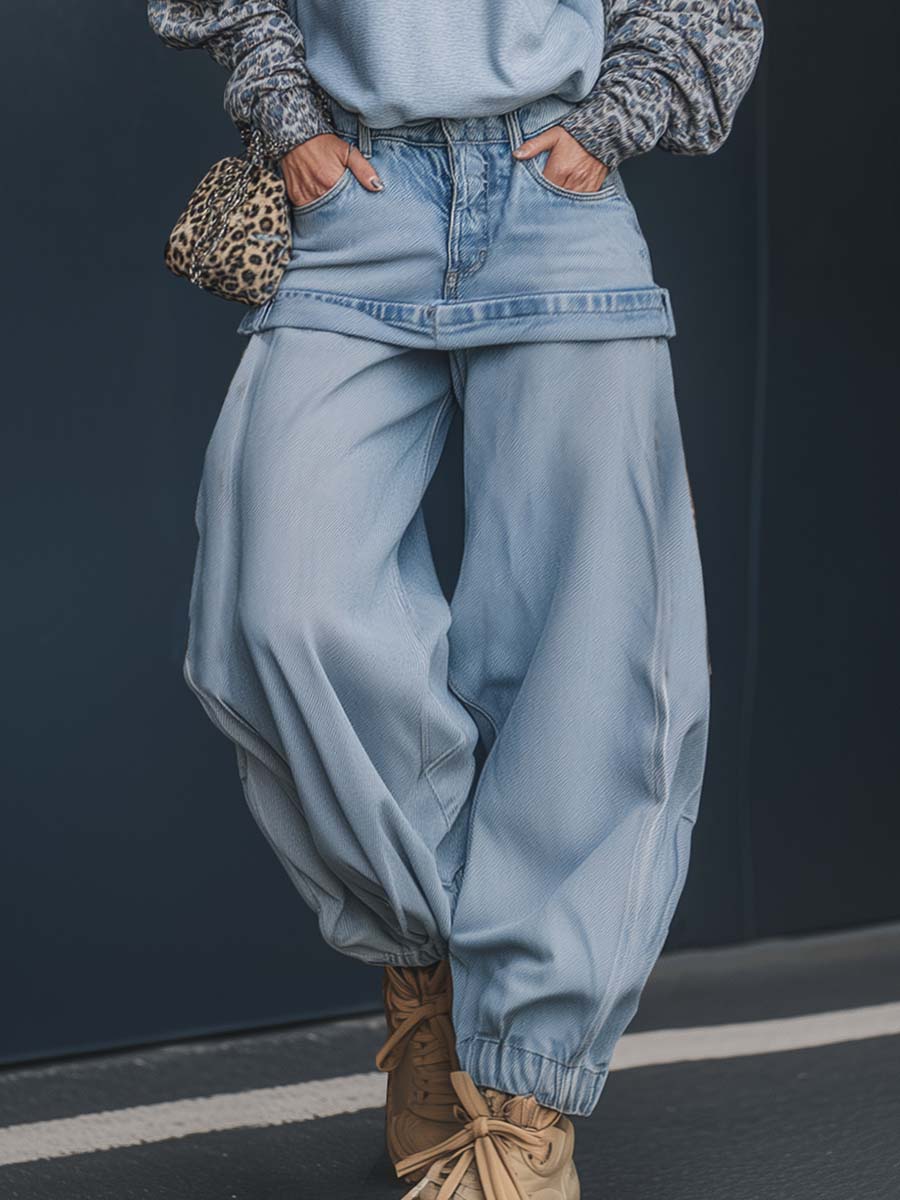 Oakly Fashion™ | Light Blue Denim Skirt Pants