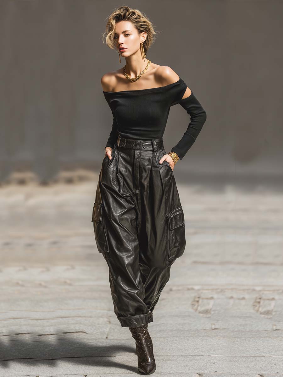 Oakly Fashion™ | Black Leather Pants