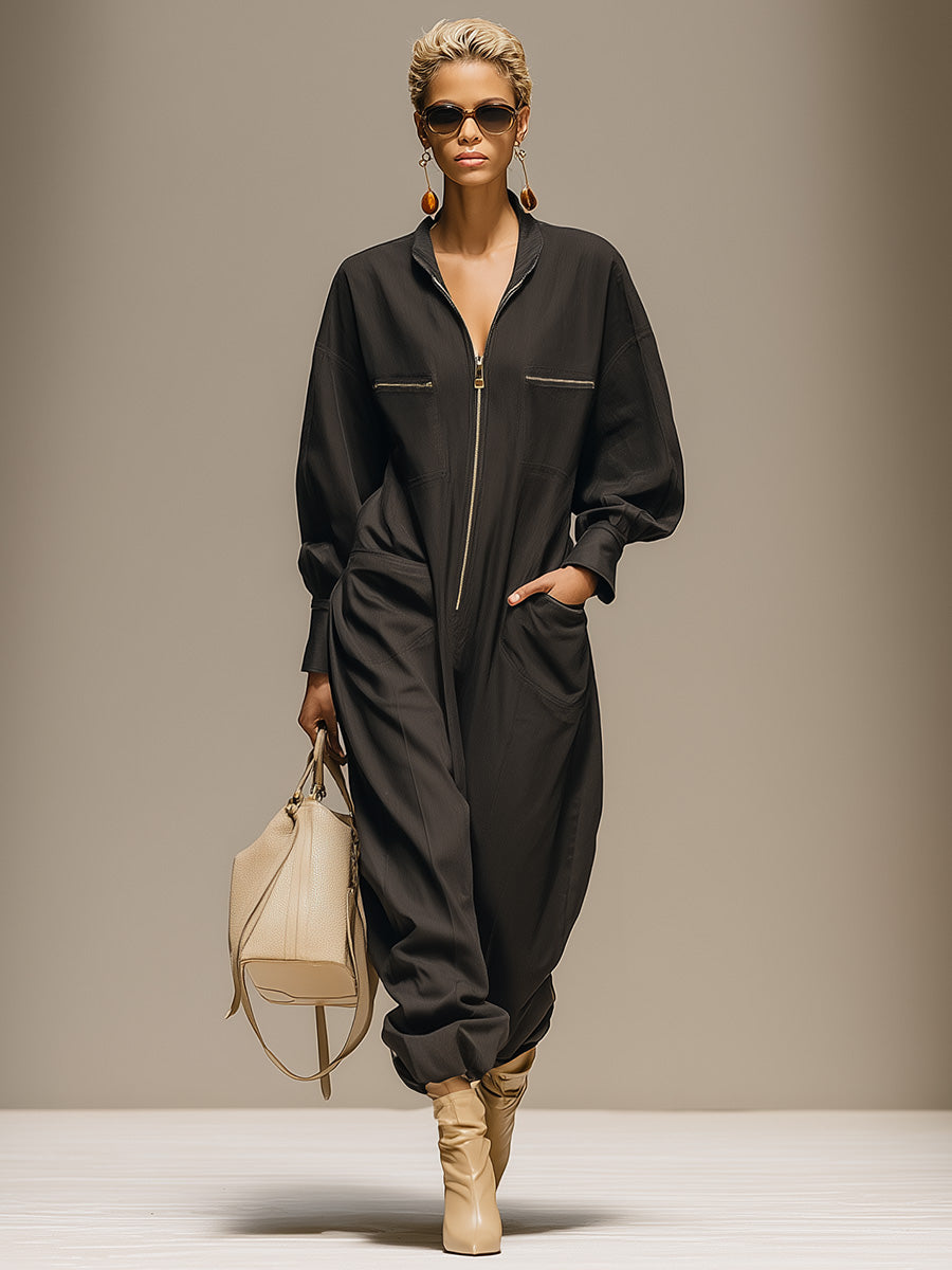 Oakly Fashion™ |  Black Loose Jumpsuit