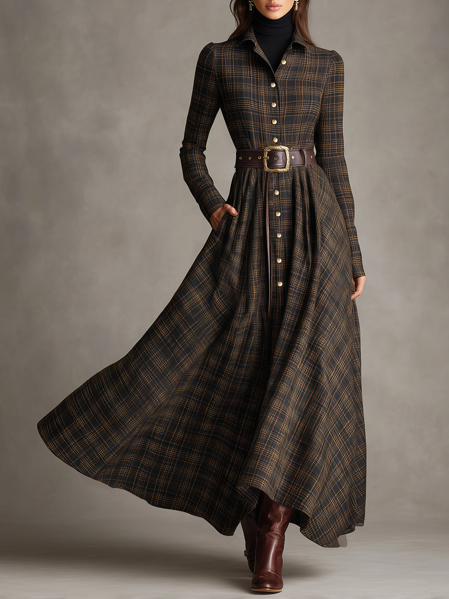 Oakly Fashion™ | Loose Plaid Maxi Dress