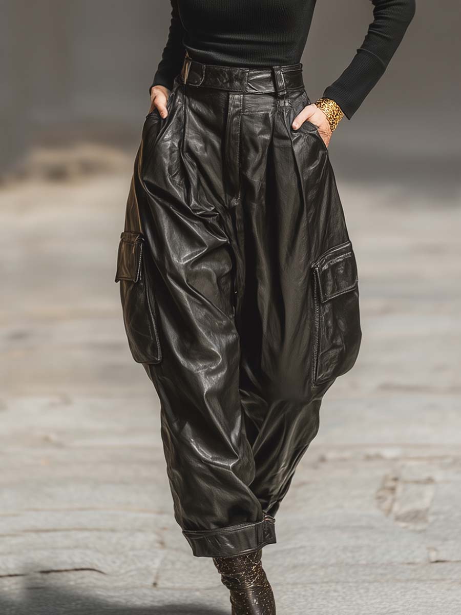 Oakly Fashion™ | Black Leather Pants