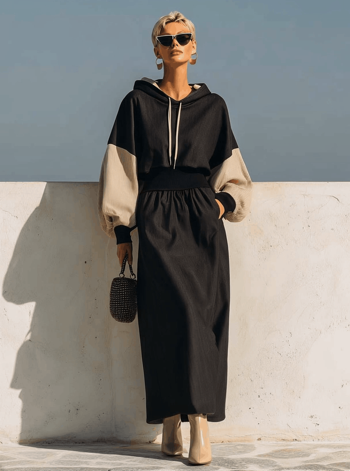 Oakly Fashion™ | Black Cotton Maxi Dress