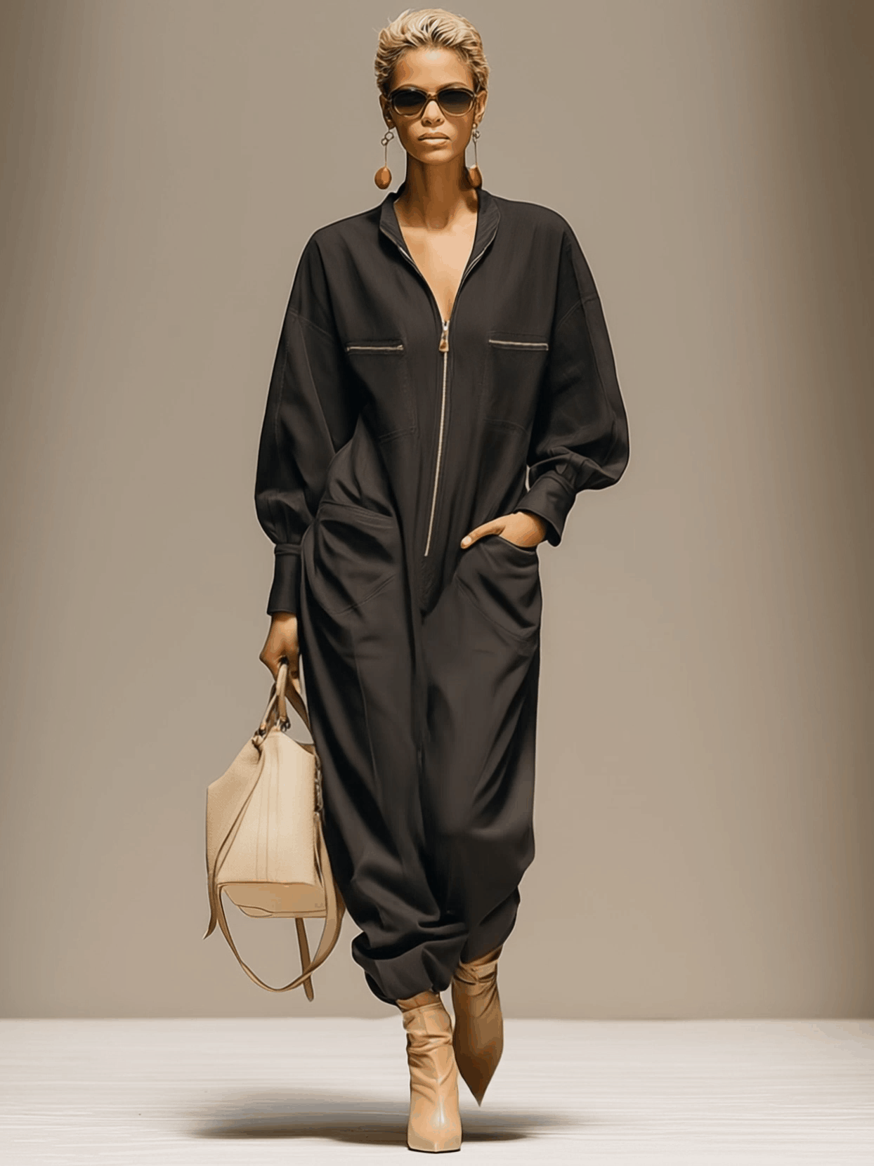 Oakly Fashion™ |  Black Loose Jumpsuit