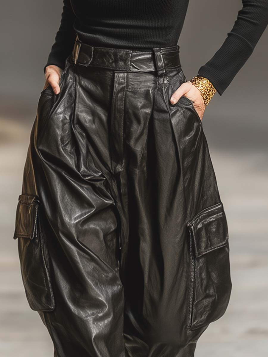Oakly Fashion™ | Black Leather Pants