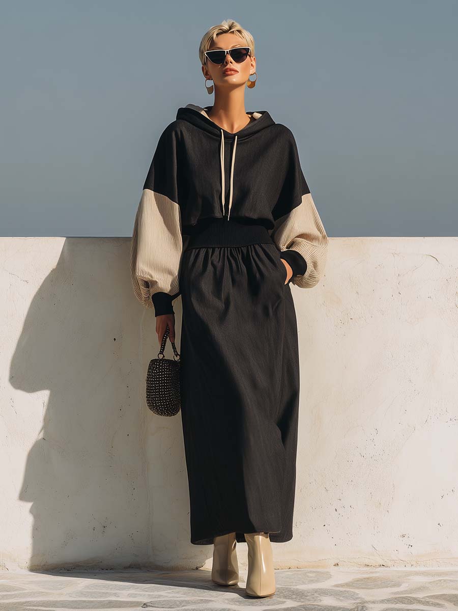 Oakly Fashion™ | Black Cotton Maxi Dress