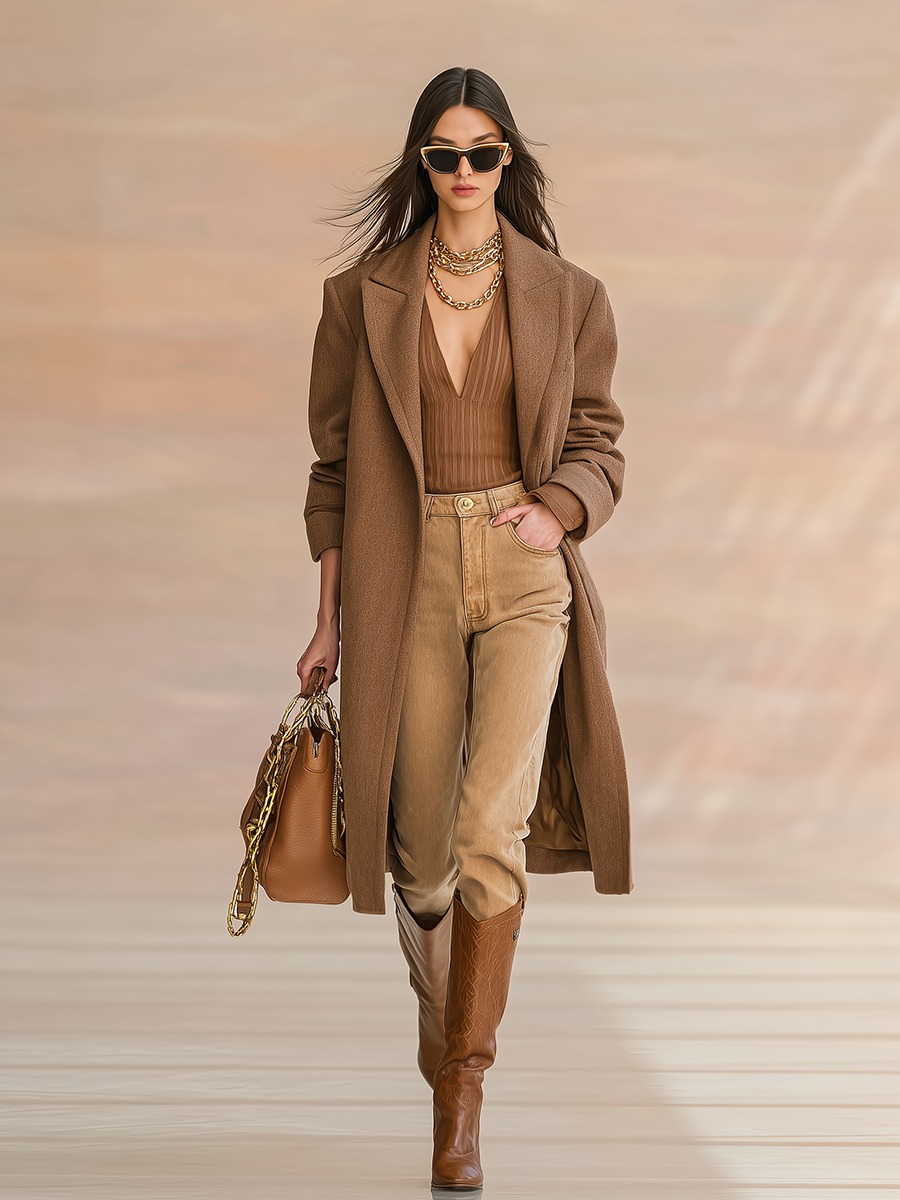 Retro Classic Mid-length Woolen Coat