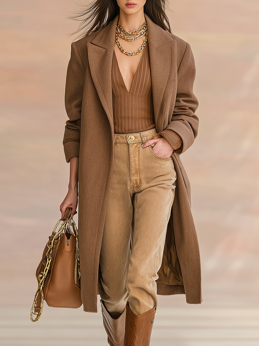 Retro Classic Mid-length Woolen Coat