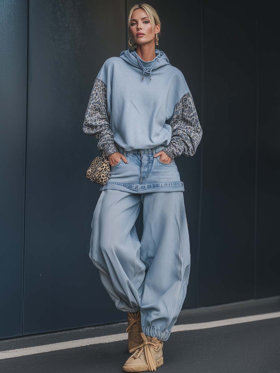 Oakly Fashion™ | Light Blue Denim Skirt Pants