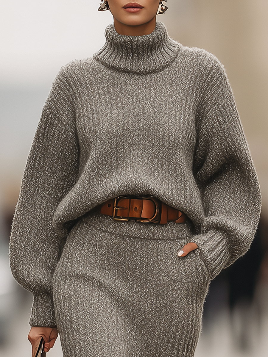 Oakly Fashion™ | Turtleneck Knit Dress