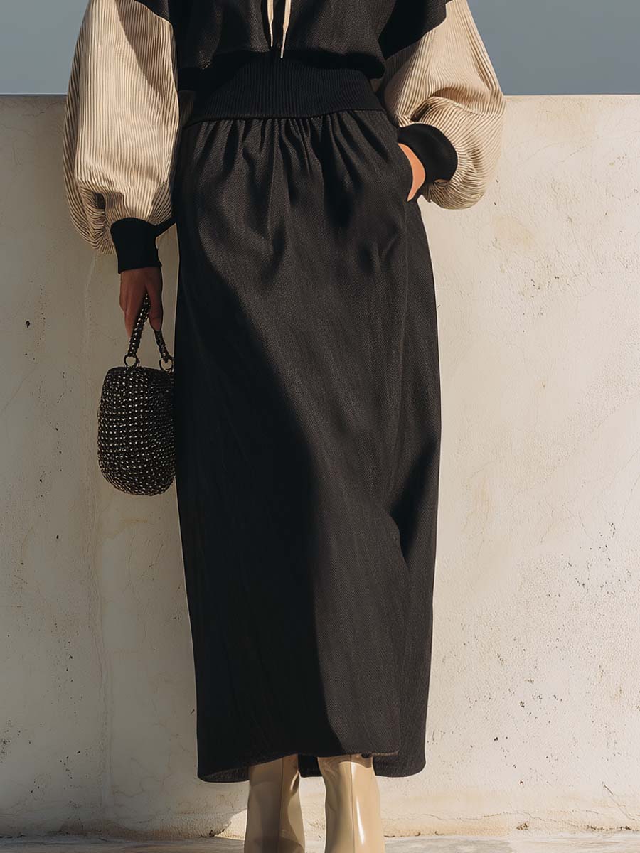 Oakly Fashion™ | Black Cotton Maxi Dress
